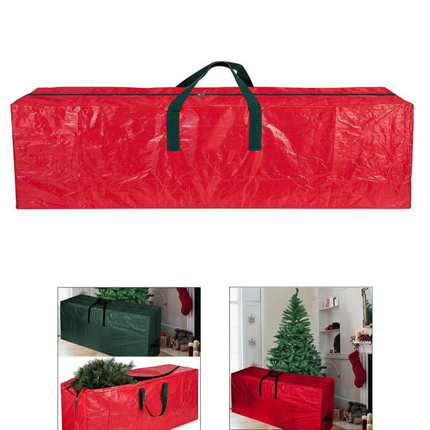 árbol de Nad de almacenamiento Zip bolsas de almacenamiento de vacaciones  bolsa con asas - Red_122x34x51cm Rojo_122x34x51cm Sunnimix bolsas de  almacenamiento de árboles de Navidad