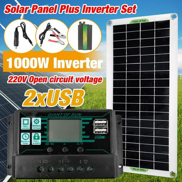 Panel Solar de 1000W, 12V, célula Solar, controlador de 10A-100A