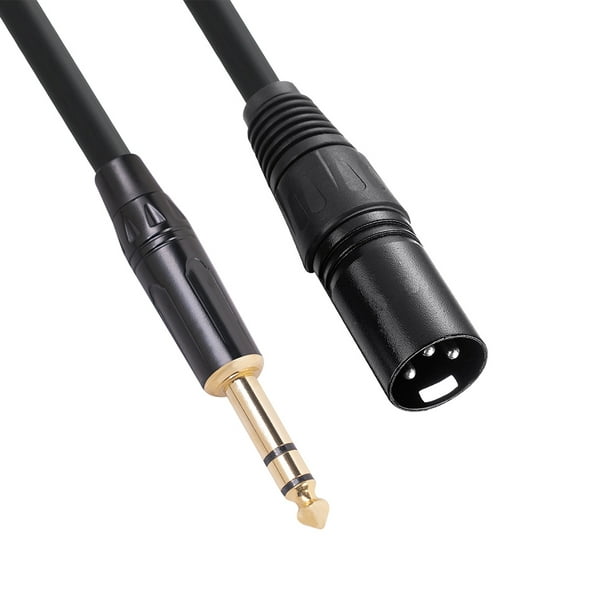 Cable de micrófono macho TRS a XLR de 635mm y 1 14 Likrtyny pulgadas  conector Jack 635 Cable de parche XLR doble blindaje equilibrado para  micrófonos
