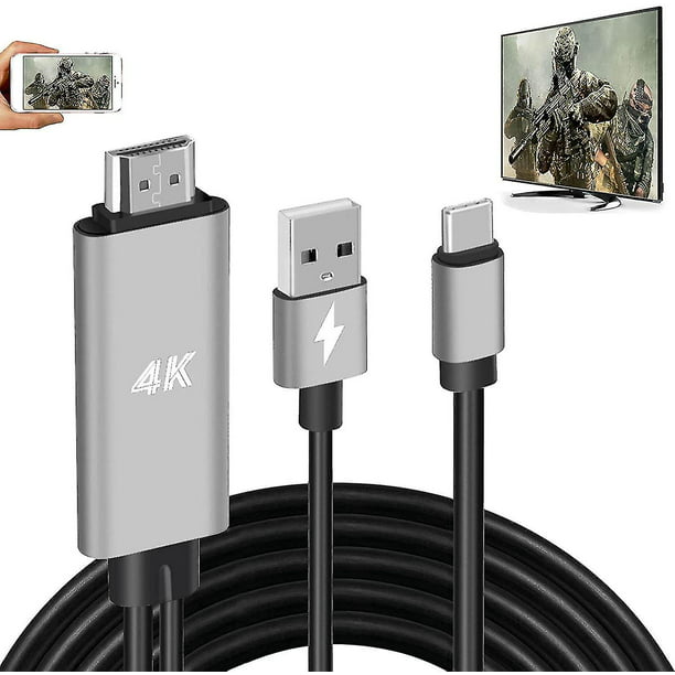 Adaptador Hdmi Usb Tipo-c Cable Mhl 4k Hd Video Cable de conversión digital