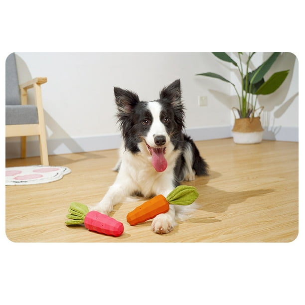 Juguete masticable para perros con forma de zanahoria para perros