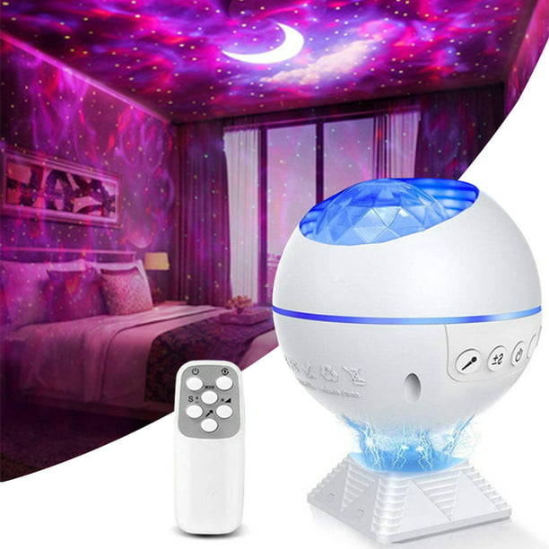 Proyector de enfoque de luz nocturna con Altavoz Bluetooth, reproductor de  música giratorio con cielo estrellado, lámpara LED, Estrella colorida,  regalo para niños y bebés - AliExpress