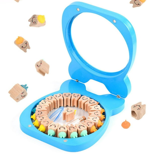 Cajas de recuerdo de dientes de bebé, caja de madera de hadas de dientes  para niños, organizador de almacenamiento de dientes de recuerdo de hoja