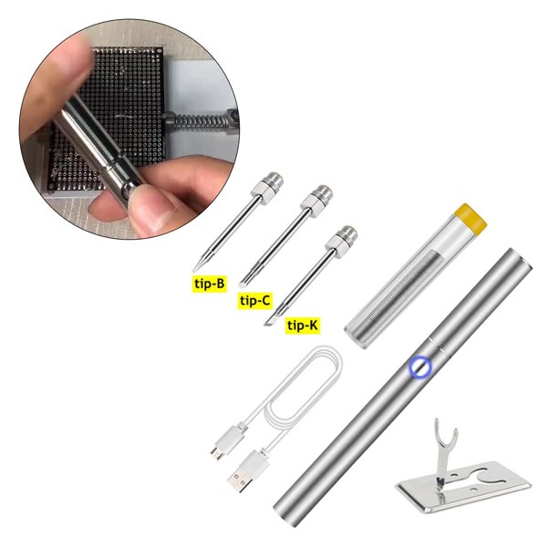 de soldador, electrónica del de soldadura, soldadura de temperatura  ajustable de 8 W Consejo C kusrkot soldador eléctrico