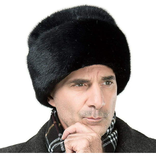 Sombrero cosaco de piel sintética de visón, gorro Ushanka ruso para hombres de invierno kaili Sencillez | Walmart en línea