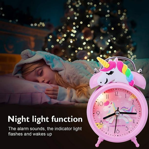 Reloj despertador infantil para decoración de dormitorio, reloj