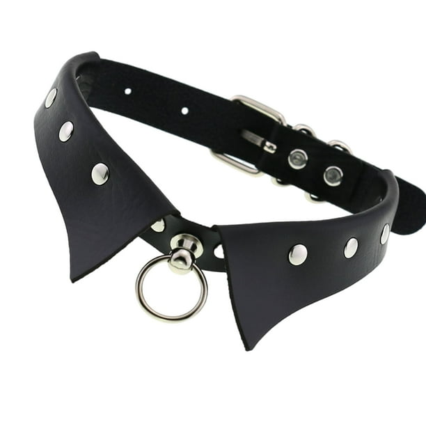 Colgante de cordón de cuero genuino para mujer, colgante ajustable de cuero  negro, collar de encanto plateado, colgante de cuero corto, regalo para  ella -  España