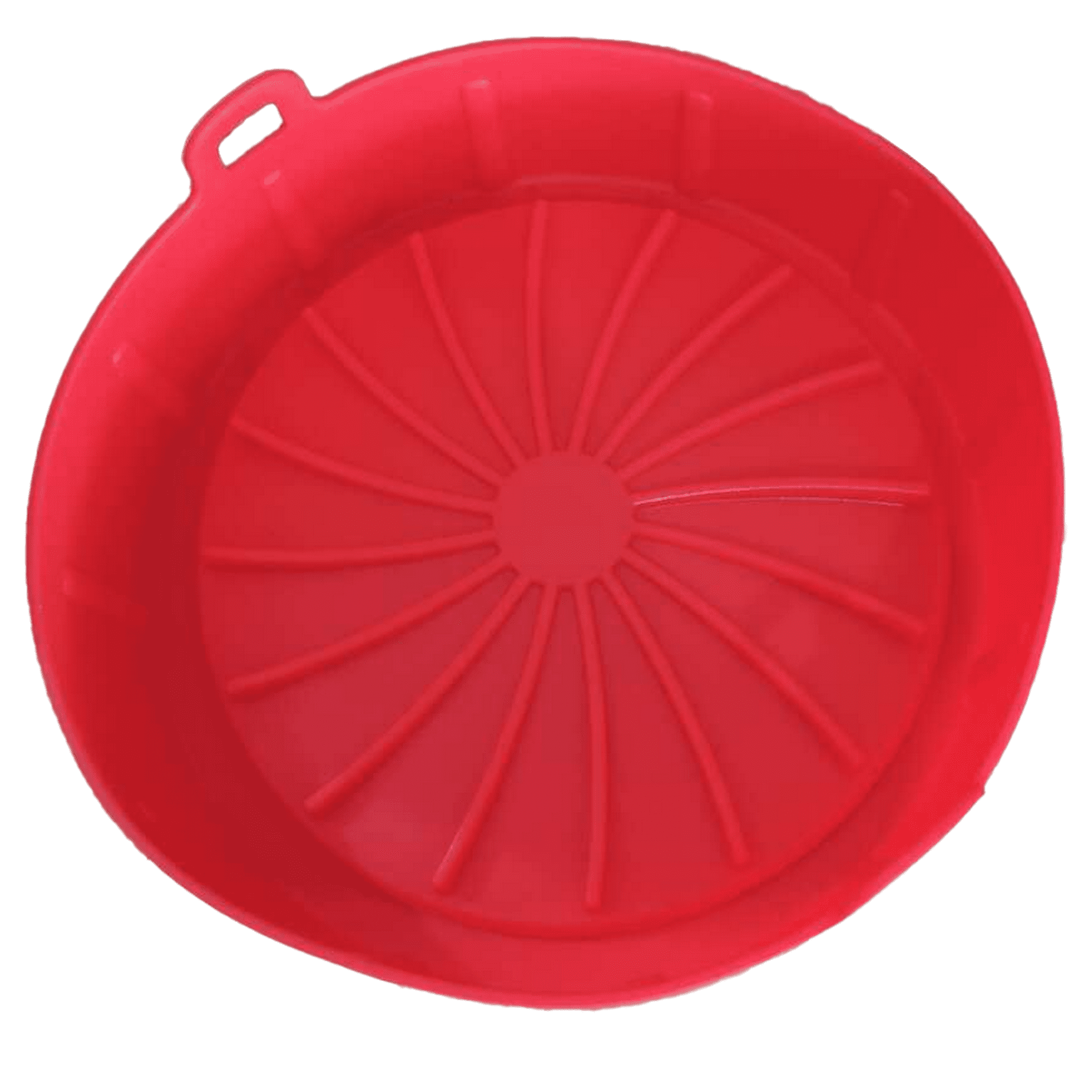 Olla de silicona para freidora de aire, reemplazo de revestimiento de horno  redondo para freidora de aire de papel de revestimiento inflamable (rojo)