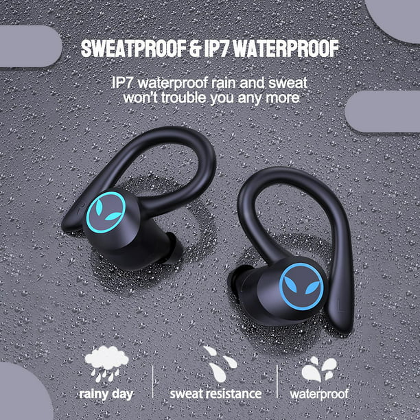 Auriculares inalámbricos sobre la oreja con ganchos para los oídos  Bluetooth Auriculares deportivos para correr con gancho para la oreja  Micrófono