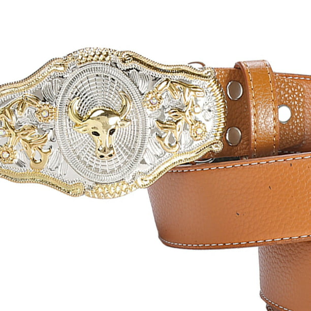 Cinturón de vaquero occidental, hebilla de cinturón de novedad para hombres  con cruz y oración, elección ideal para regalos