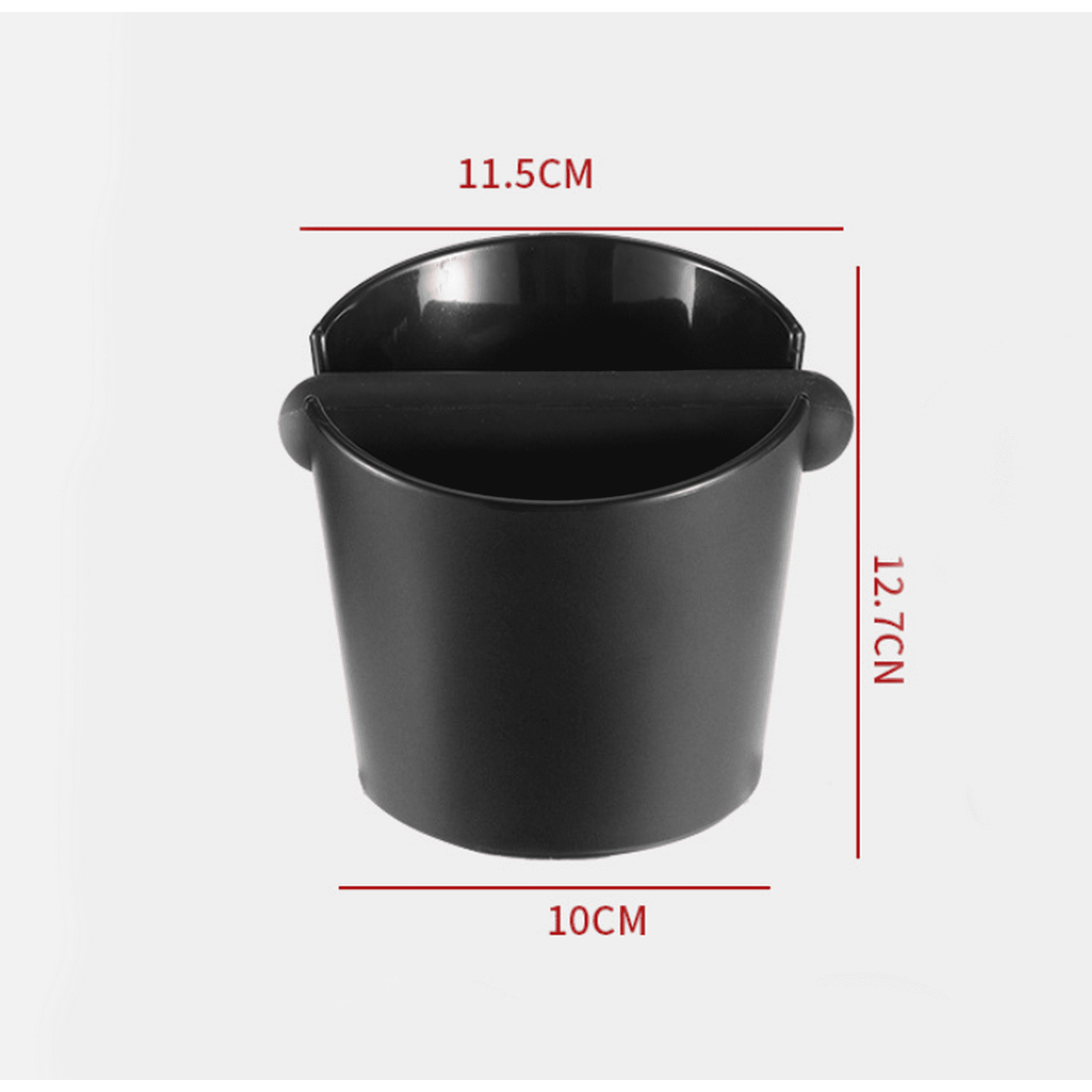 De'Longhi Coffee Knock Box DLSC084, Raccolta Fondi Caffè, Acciaio Inossidabile, Base in Gomma Antiscivolo, Barra Rimovibile, Struttura Forte e Stabile, Facile da Pulire
