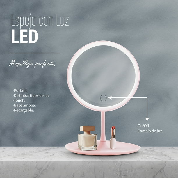 Espejo Maquillaje con Luz 4 Aumentos 16 LED en Iluminación - Tríptico – NEW  PLANET HOME