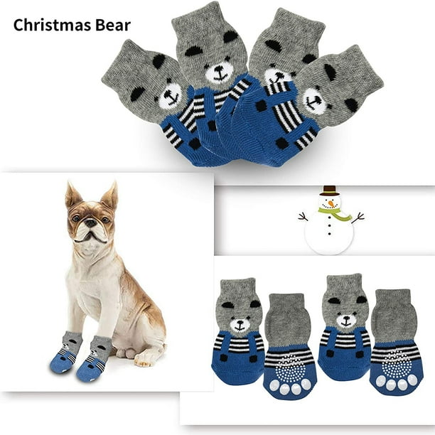 Calcetines para perros Calcetines antideslizantes para mascotas con  refuerzo de goma Calcetines de punto