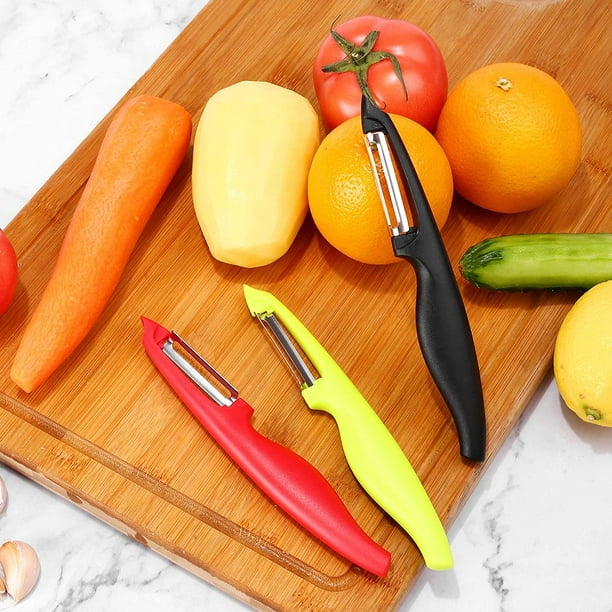 Pelador de verduras y frutas de cocina - Pelador giratorio de acero  inoxidable para papas y zanahorias