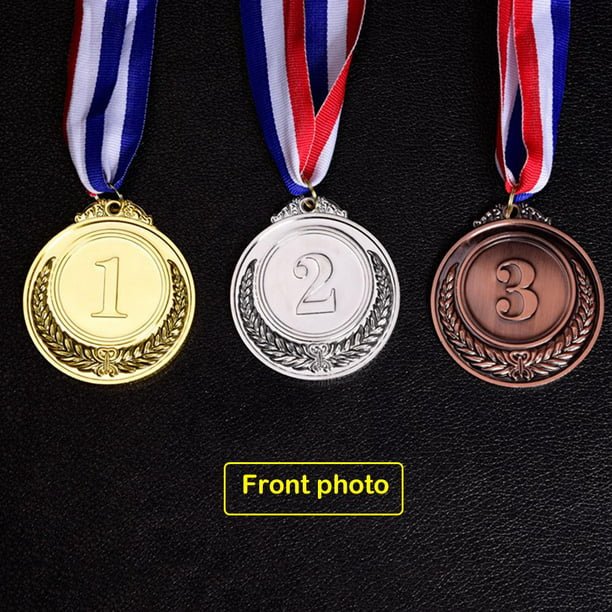 Medallas de Metal,3 Piezas Medallas de Oro Deportiva medallas niños  Premio,con Cinta,Premio Medallas Oro, Plata, Bronce, para Fiesta