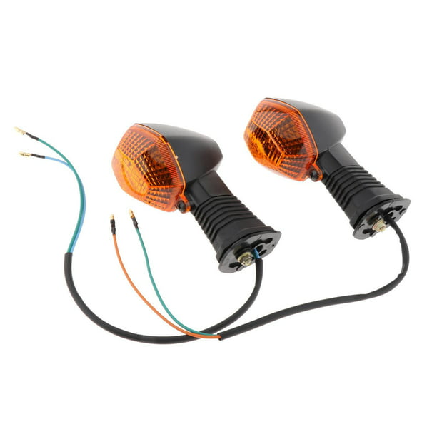  OSAN Luces intermitentes LED intermitentes para motocicletas  (cubierta negra) : Automotriz