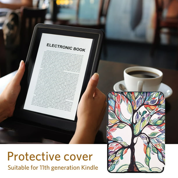 Escudo Protector Funda para lector de libros electrónicos pintada de cuero  PU para  Kindle 2022 completamente nuevo (Prince) Likrtyny Para  estrenar