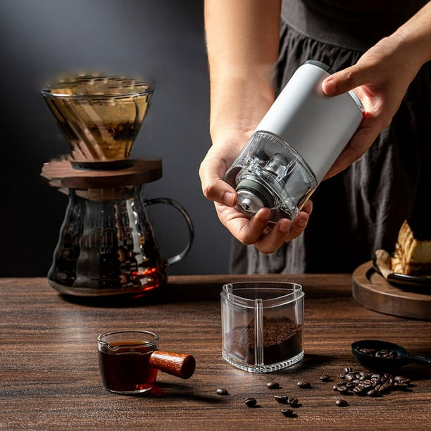 Molinillo de café eléctrico portátil, con control de un botón, molinillo de  granos de café, molinillo de café expreso, potencia fuerte, molienda
