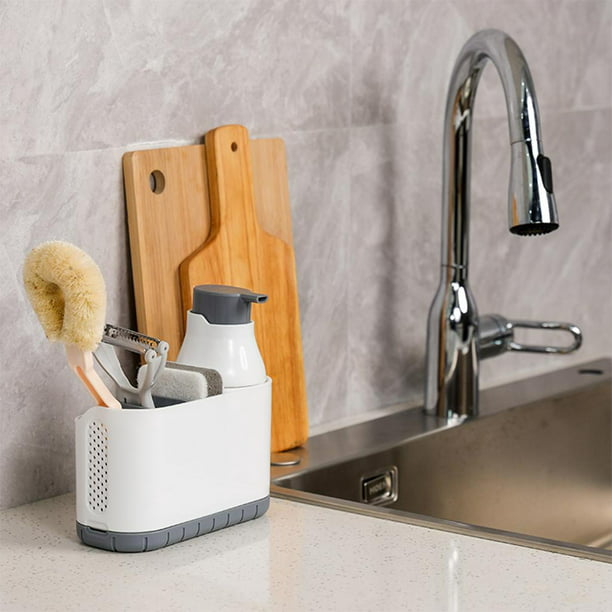 Comprar Caja de esponja de doble capa para cocina y baño, dispensador de  jabón a presión de la mano, estropajo, cepillo para lavar platos, caja de  jabón