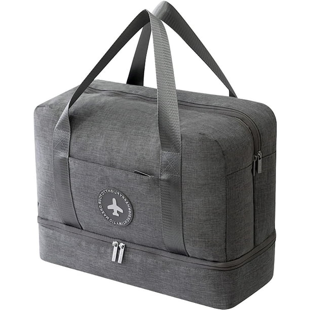 Bolsa de deporte unisex con compartimento para zapatos, bolso de 20 L, bolsas  de viaje impermeables de gran capacidad, bolsa portátil para gimnasio y  Fitness (gris) JM