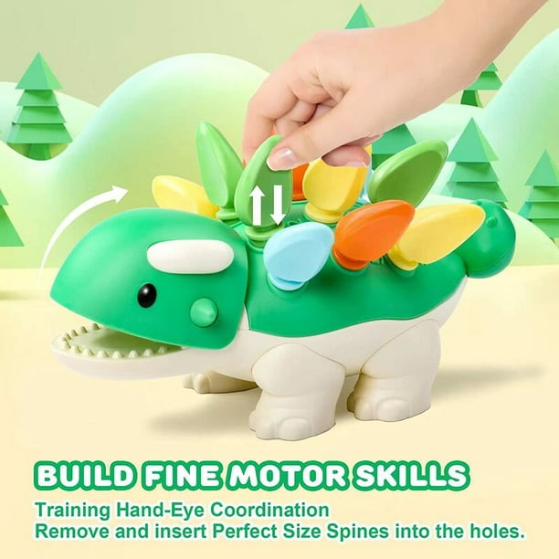 Juguetes Montessori para niños de 1 año, actividades de aprendizaje, juegos  de dinosaurios, habilidades motoras finas, juguetes de desarrollo, regalos