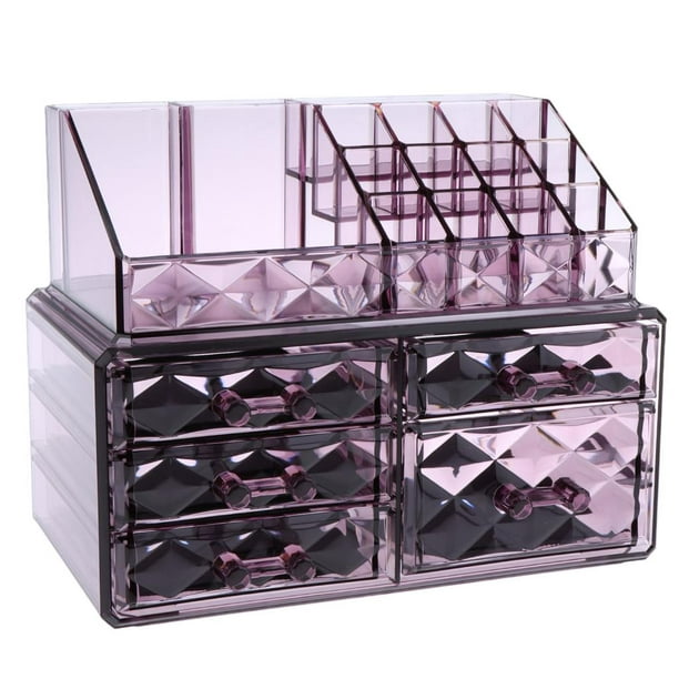 SITAKE Caja de almacenamiento organizadora de maquillaje, pequeño  organizador de cosméticos para cuidado de la piel, cremas, lápiz labial,  tónicos y