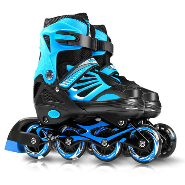  Patines en línea para niños, de fibra de carbono, para  principiantes, color azul, zapatos de patinaje de velocidad en línea de  alto rendimiento, para mujeres y hombres, patines de una sola
