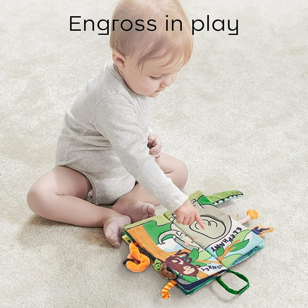 Libros para bebés de 0 a 6 meses, libros para bebés de tela táctil 3D, 0 a  6 meses, juguetes sensoriales para masticar bebés de 0 a 6 meses, juguetes  para cochecito (