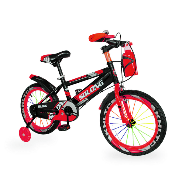 Bicicleta con rueda de entrenamiento para niños y niñas, bici con