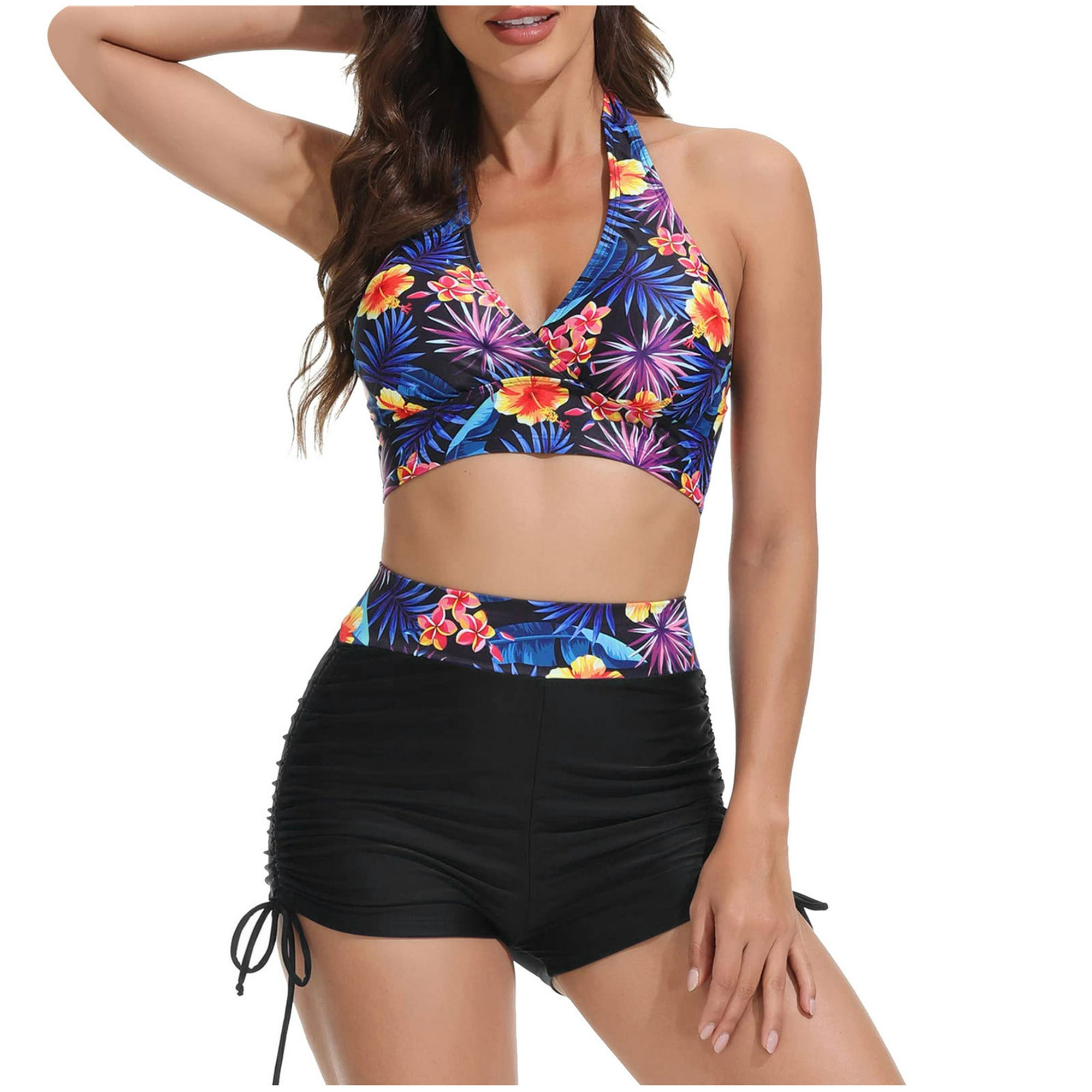  Trajes de baño tankini para mujer, traje de baño tankini para  mujer, control de abdomen con pantalones cortos, traje de baño de dos  piezas, Wwa01#negro : Ropa, Zapatos y Joyería