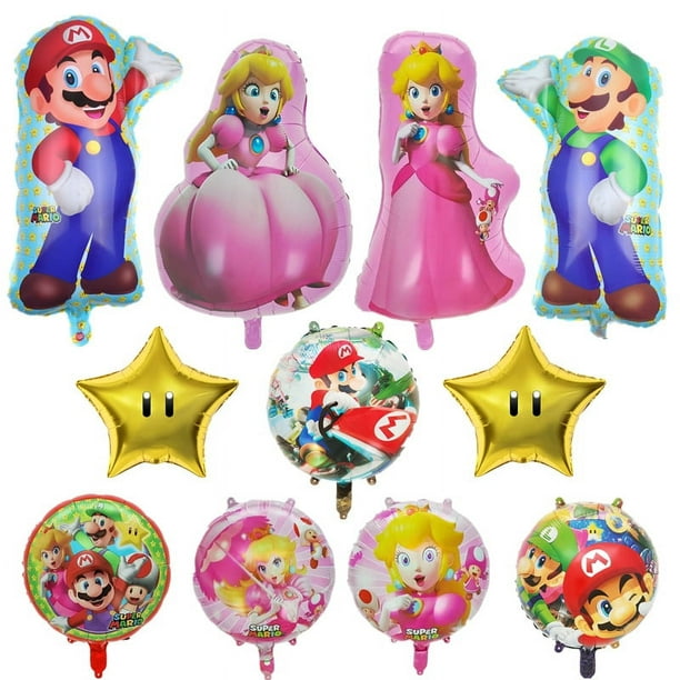 Mario Bros Balloon Bouquet  Decoracion de mario bros, Globos, Decoración  con globos