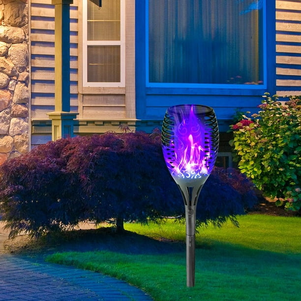 Lámpara de antorcha LED resistente al agua con luz de llama solar