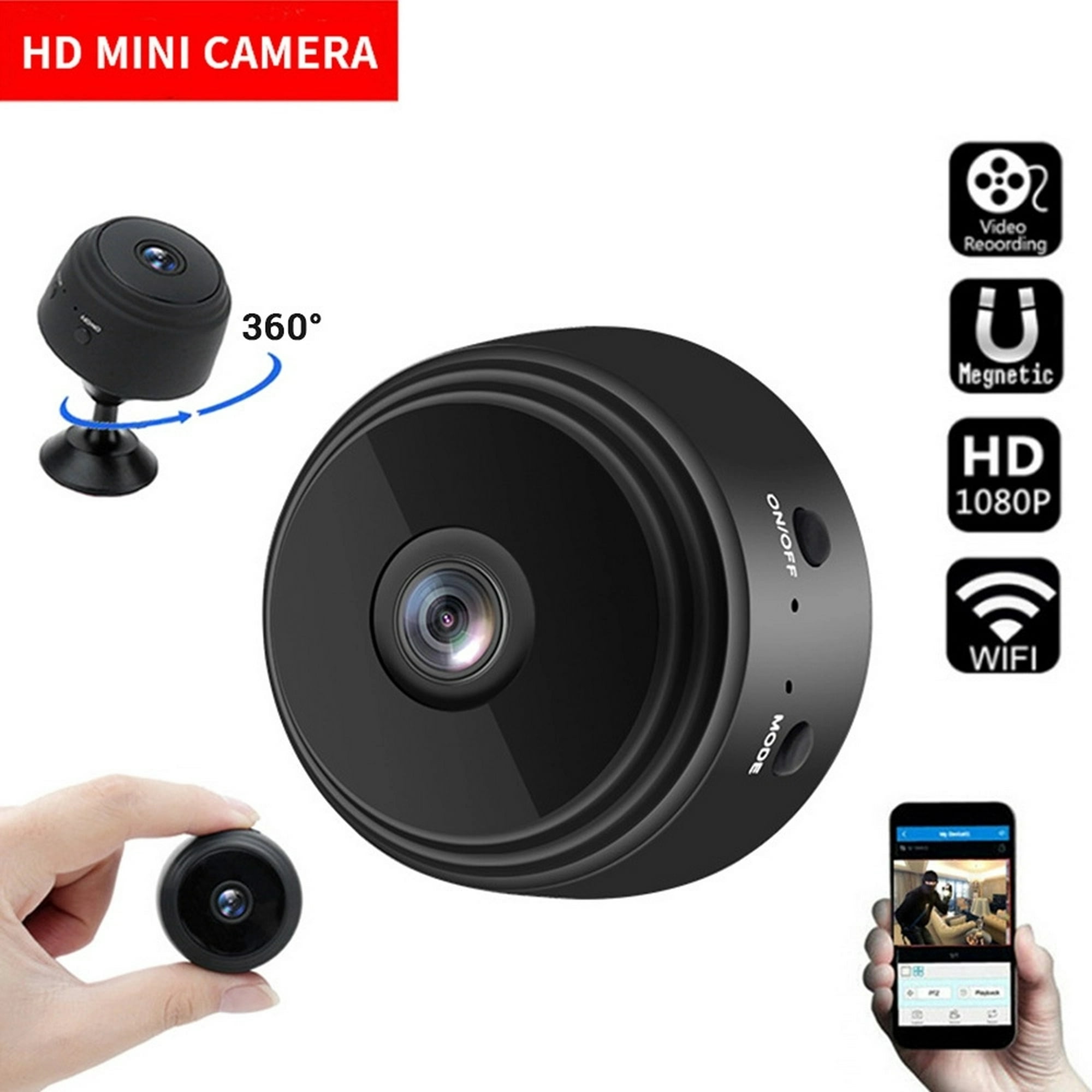HD 1080P Mini cámara inalámbrica Wifi cámara de seguridad visión nocturna  detección de movimiento con tubo de serpiente ajustable de 360 °