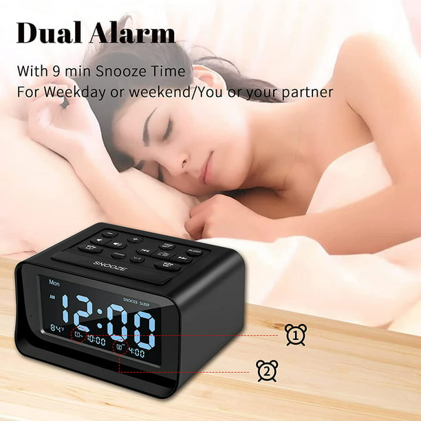 Despertadores de mesa Radio  Radio Dual Alarm Clock Snooze