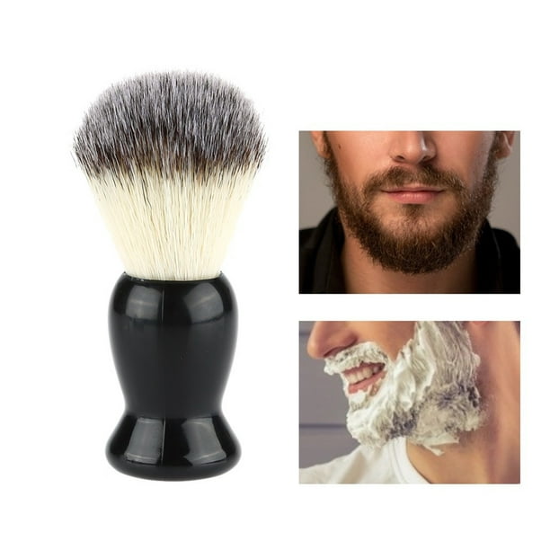 Brocha de afeitar para hombres con mango, brocha de afeitar portátil,  herramienta profesional para peluquería