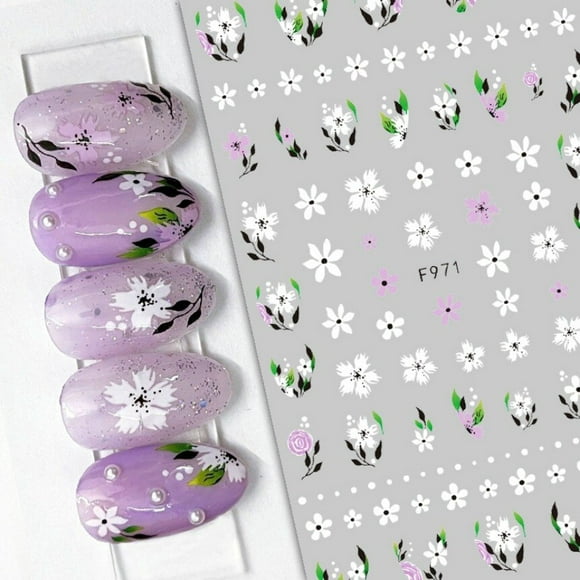 pegatinas 3d de dibujos animados para uñas calcomanías de esmalte de gel para decoración de uñas z casa fiesta
