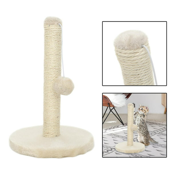 PAWBEE Poste rascador y almohadilla para gatos – Cuerda de sisal natural  cubierta para gatos y almohadillas, postes rascadores para gatos de  interior