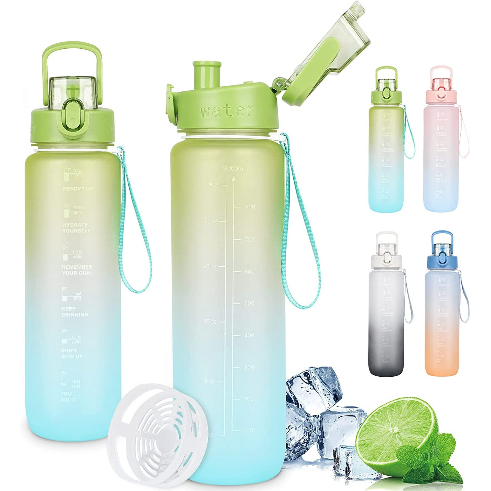 botella de agua de plástico deportivo. Depósito de agua para