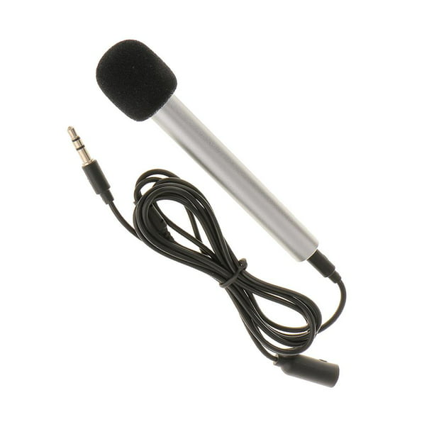 Mini micrófono con conector de 3,5 mm para teléfono inteligente, teléfono  móvil, micrófono portátil, plata perfke Mini micrófono
