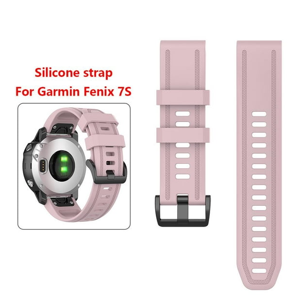 Para Garmin Fenix 5 plus correa de reloj de silicona de color sólido con  hebilla de