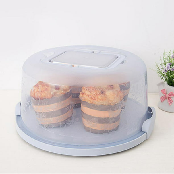 Porta tartas / recipiente de almacenamiento GRANDE con servidor para tartas  de hasta 8 pulgadas, dom Macarena Portador de la torta