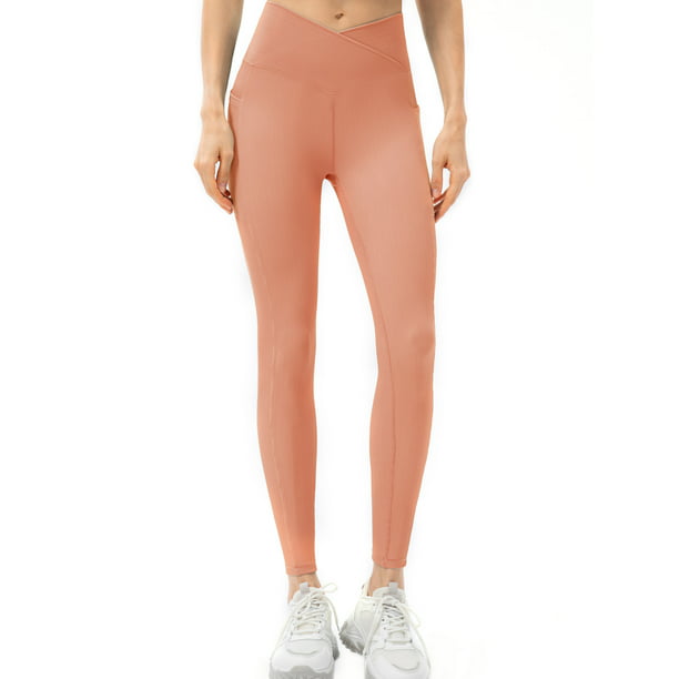 TFixol Leggings deportivos para mujer Medias de yoga con bolsillos  Pantalones acanalados para