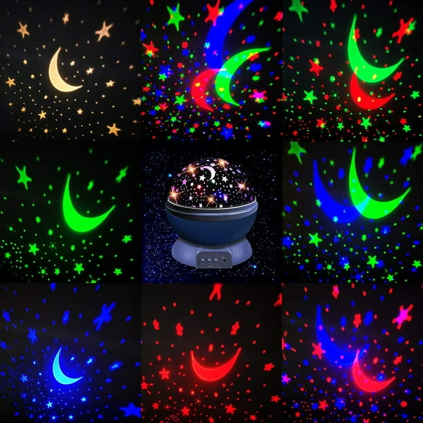 proyector estrellas lampara de noche dormitorio Lámpara de proyector de  estrellas para dormitorio de niños, luz LED nocturna para bebé, decoración,  Luna estrellada giratoria, Galaxia, lámpara de mesa - AliExpress