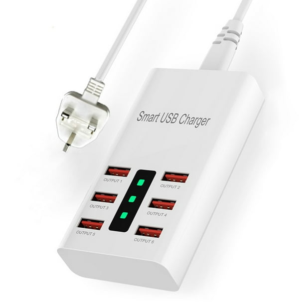 Cargador HUB Divisor Adaptador Inteligente Universal Teléfono móvil  Escritorio Pared Multi USB JShteea Nuevo