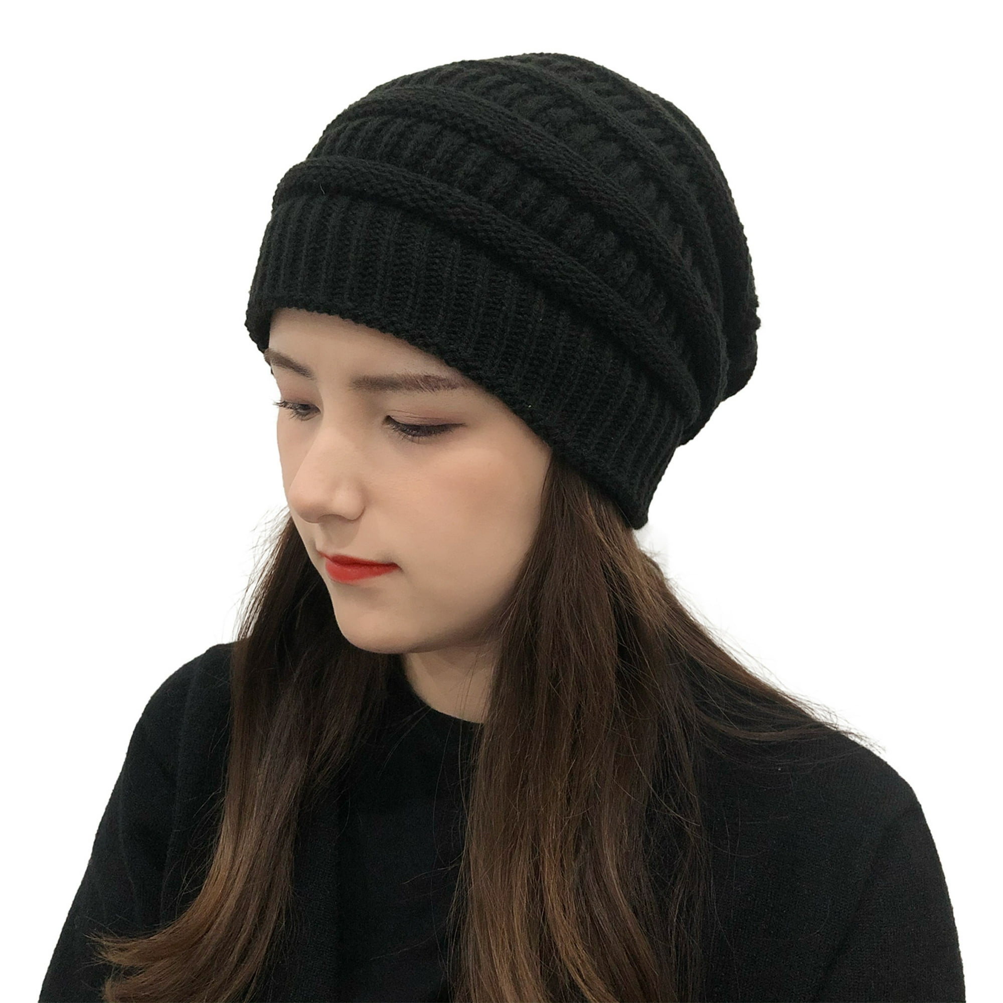 Gorro holgado para hombre, gorro de invierno para hombre, gorros de clima  frío, gorro de punto cálido y grueso para esquí