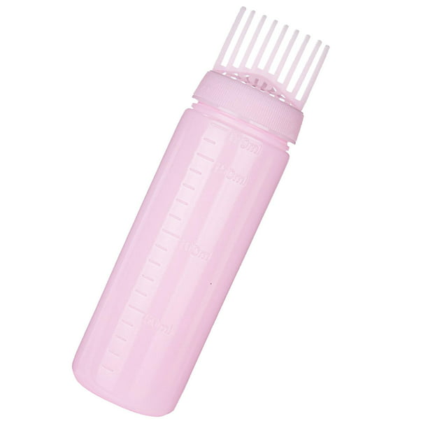 Botella aplicadora de peine / Aplicador de aceite para el cabello / 180ml /  Tinte para el cabello con escala de cepillo Rosa Yuyangstore Peine de