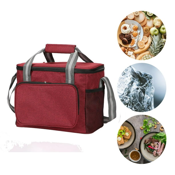Bolsa de almacenamiento portátil almuerzo, bolsa térmica para alimentos,  impermeable, reutilizable, ligera, para pícnic, para mochileros, Rojo  Sunnimix Bolsa impermeable