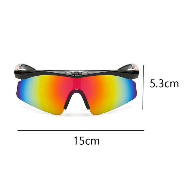 Gafas de sol deportivas polarizadas para hombres, gafas de sol para  ciclismo, con 4 lentes intercambiables, se pueden usar para hombres y  mujeres corriendo, beisbol y golf Ormromra 220825-3
