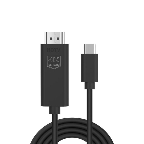 Cable HDMI A Tipo C Para Audio Y Video, Color Negro, 1,8 Metros