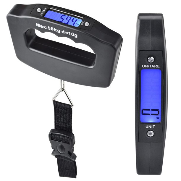 Báscula digital de equipaje de regalo para maleta de viajero Báscula de  peso de mano de 110 libras (negro)